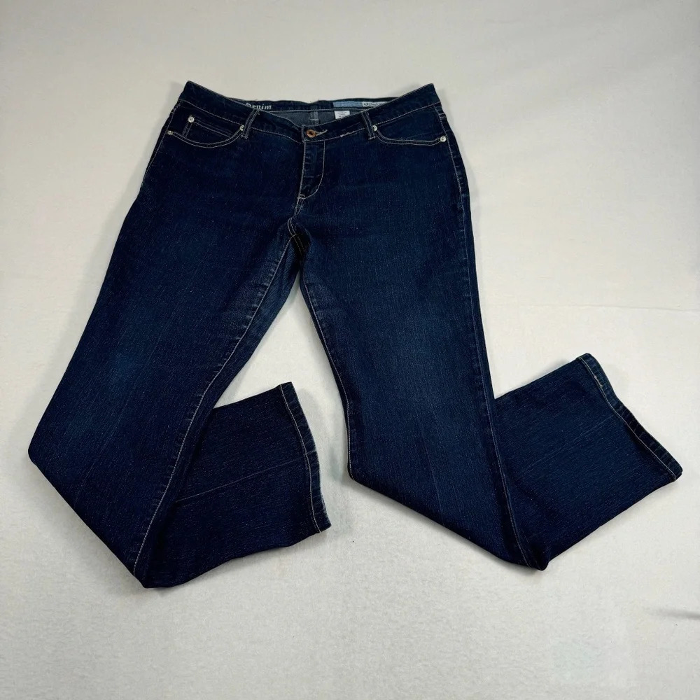 Azzure Bootcut Jeans Womens Size 36X32 Dark Blue High Rise